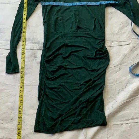 CUT 25 YIGAL AZROUEL NWT GREEN Ruched Midi Dress